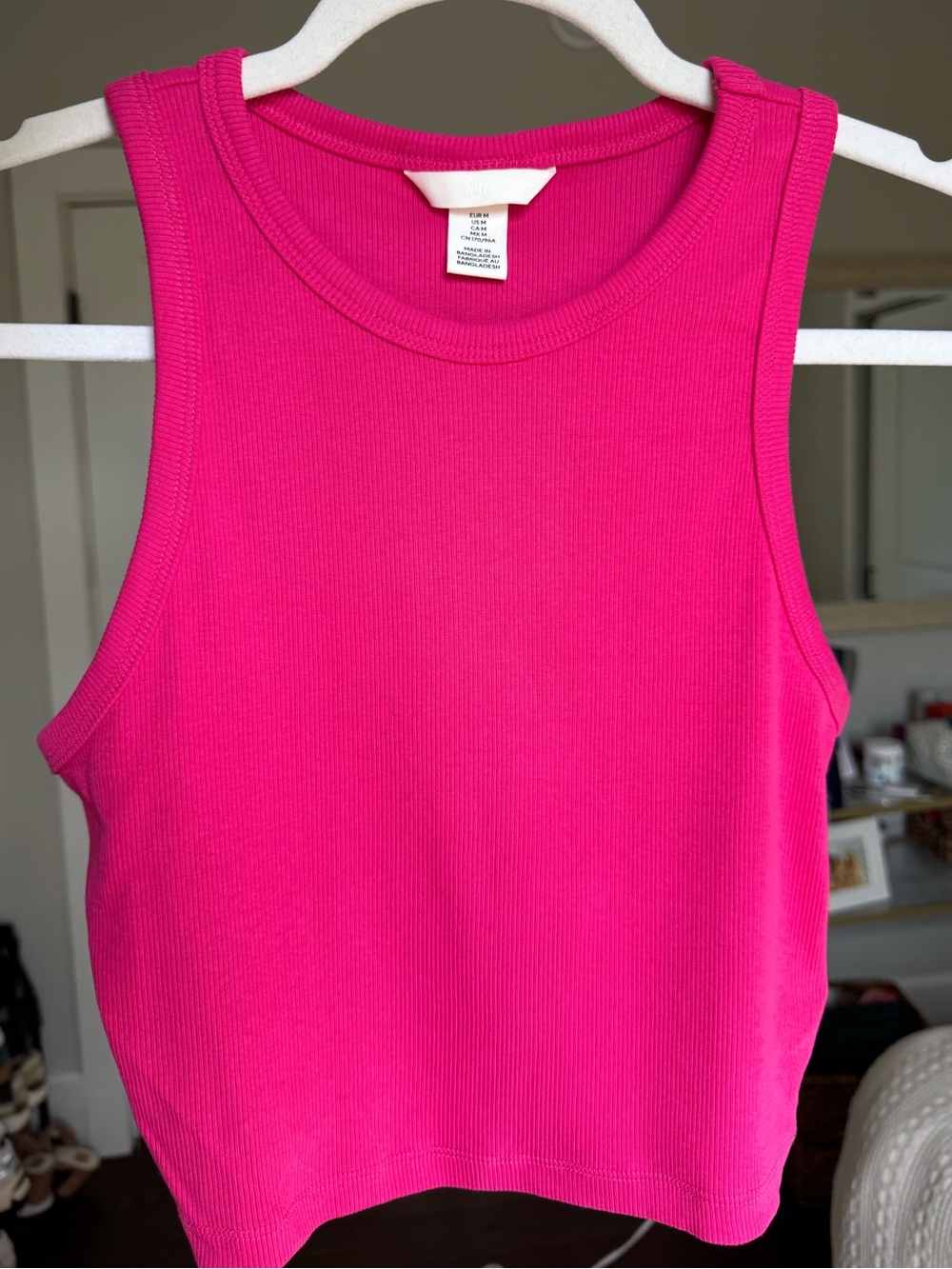 H&M Women’s Ribbed Tank Top - Hot Pink